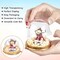 100 Pcs Clear Plastic Mini Cake Boxes with Dome Lids, Mini Bundt Cake Containers for Mini Cupcake, Muffin, Chocolate Covered Cookie, Strawberry, Mooncake and More (Gold Base)